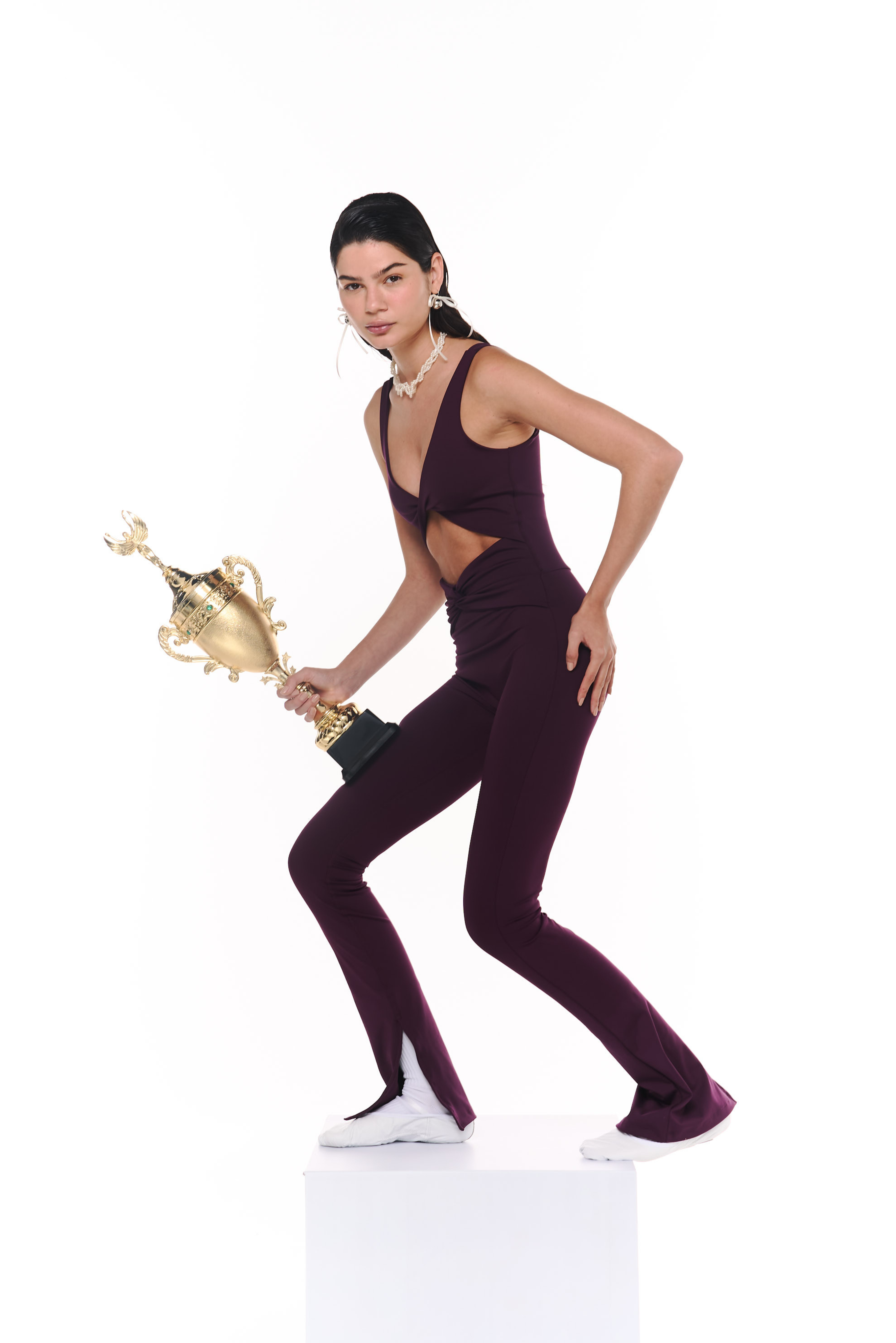 Hot Yoga Hot Girls One-Piece Berenjena