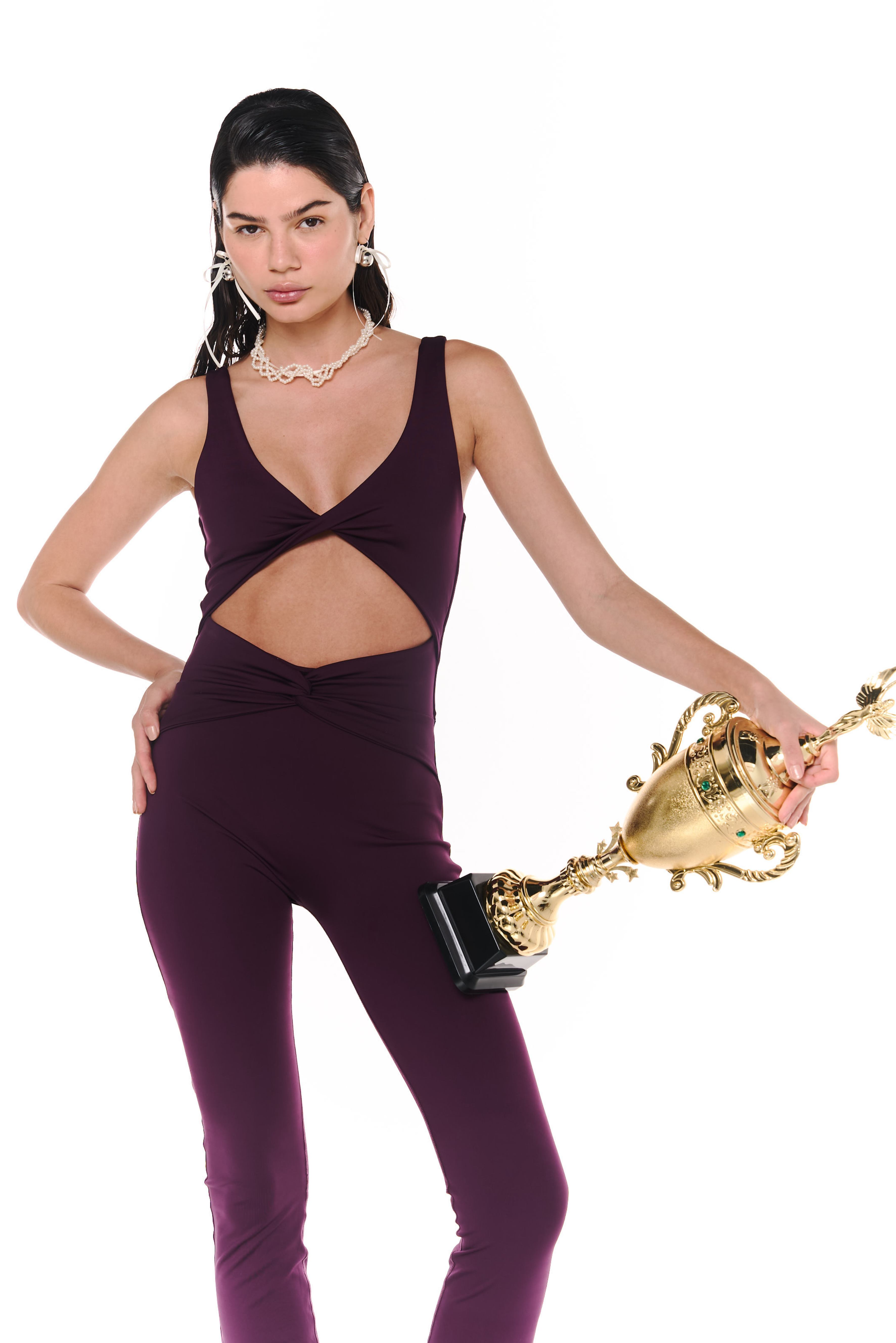 Hot Yoga Hot Girls One-Piece Berenjena