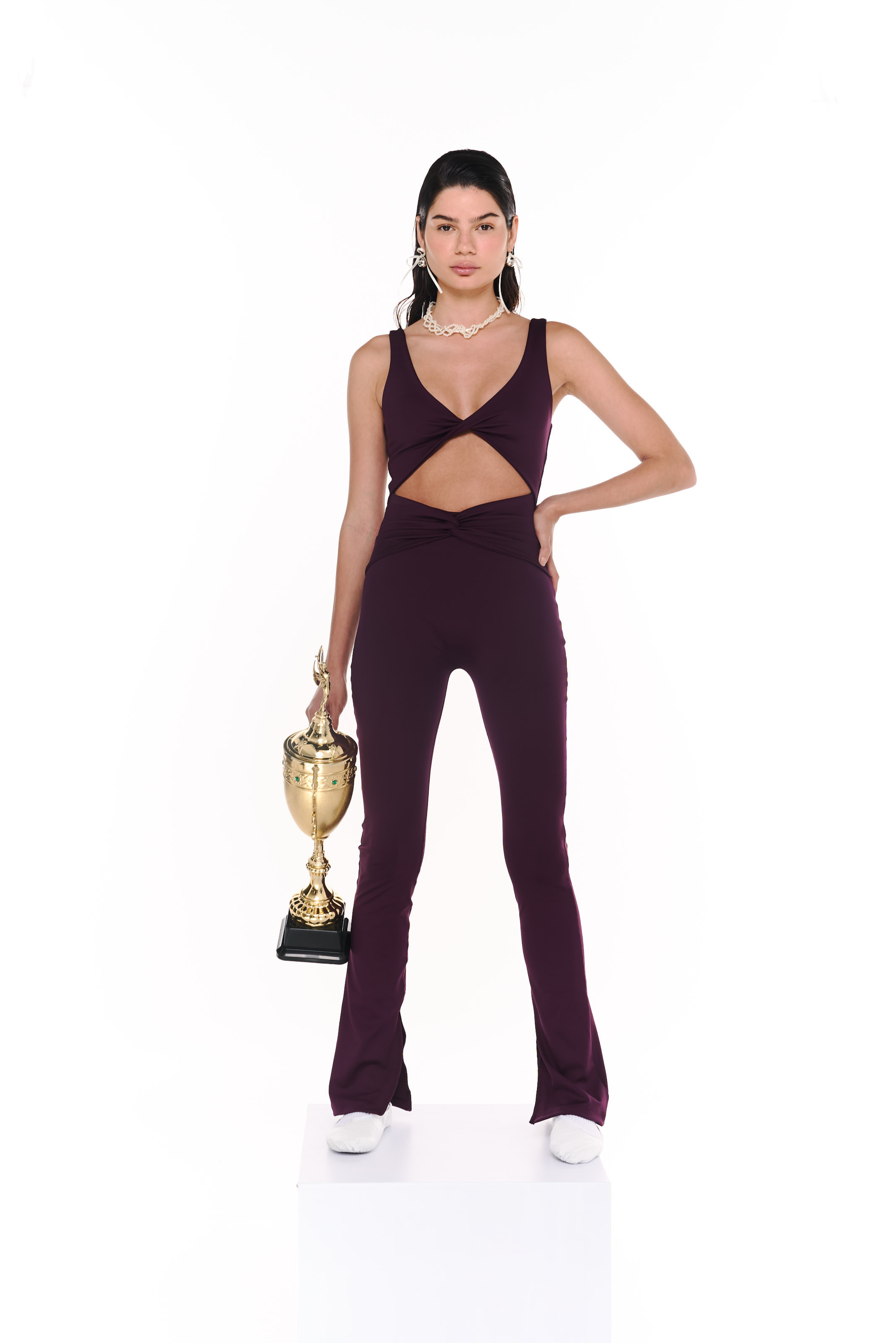 Hot Yoga Hot Girls One-Piece Berenjena