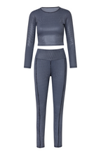 Legging rib tiro alto