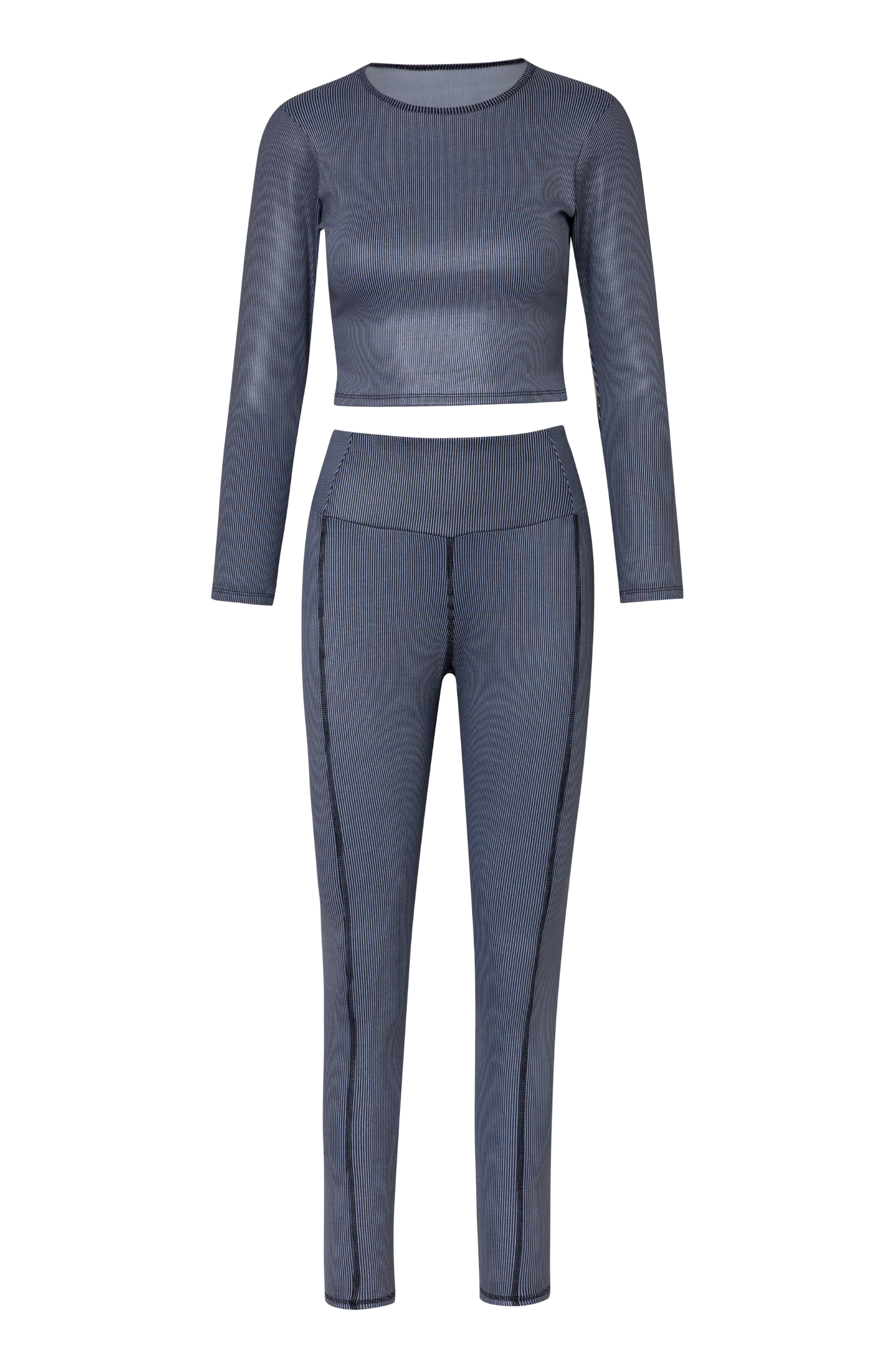 Legging rib tiro alto