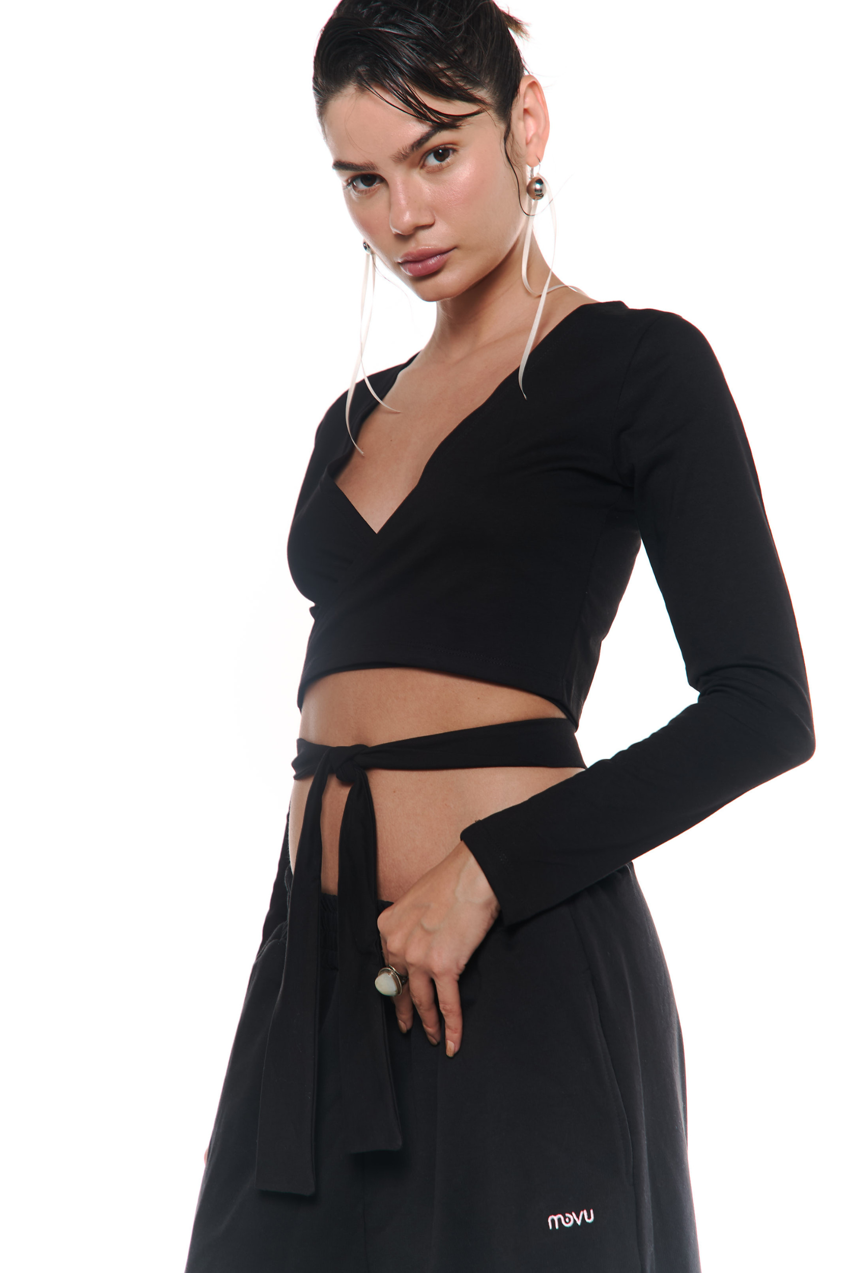 Fashion brew long sleeve algodon negro