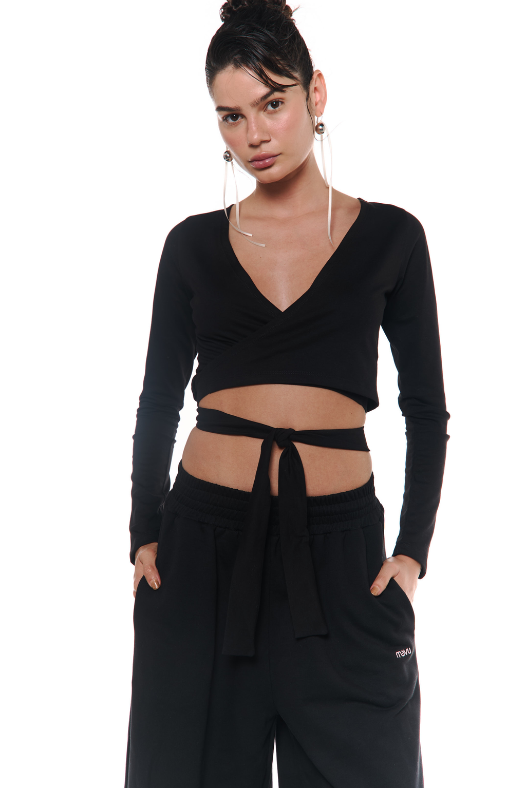 Fashion brew long sleeve algodon negro