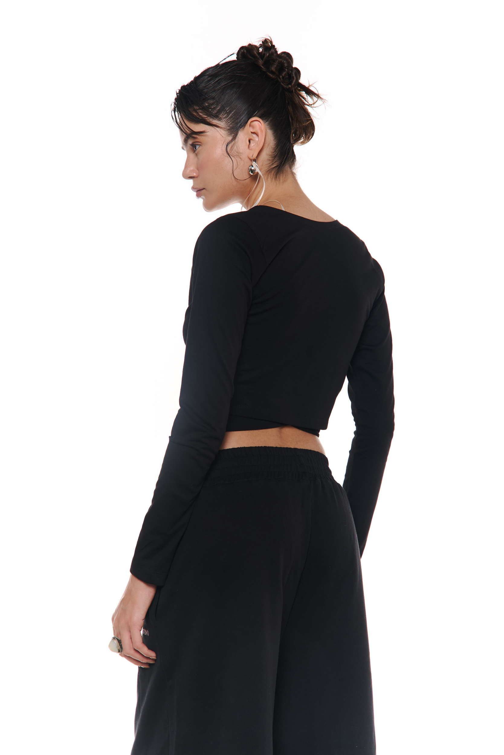 Fashion brew long sleeve algodon negro