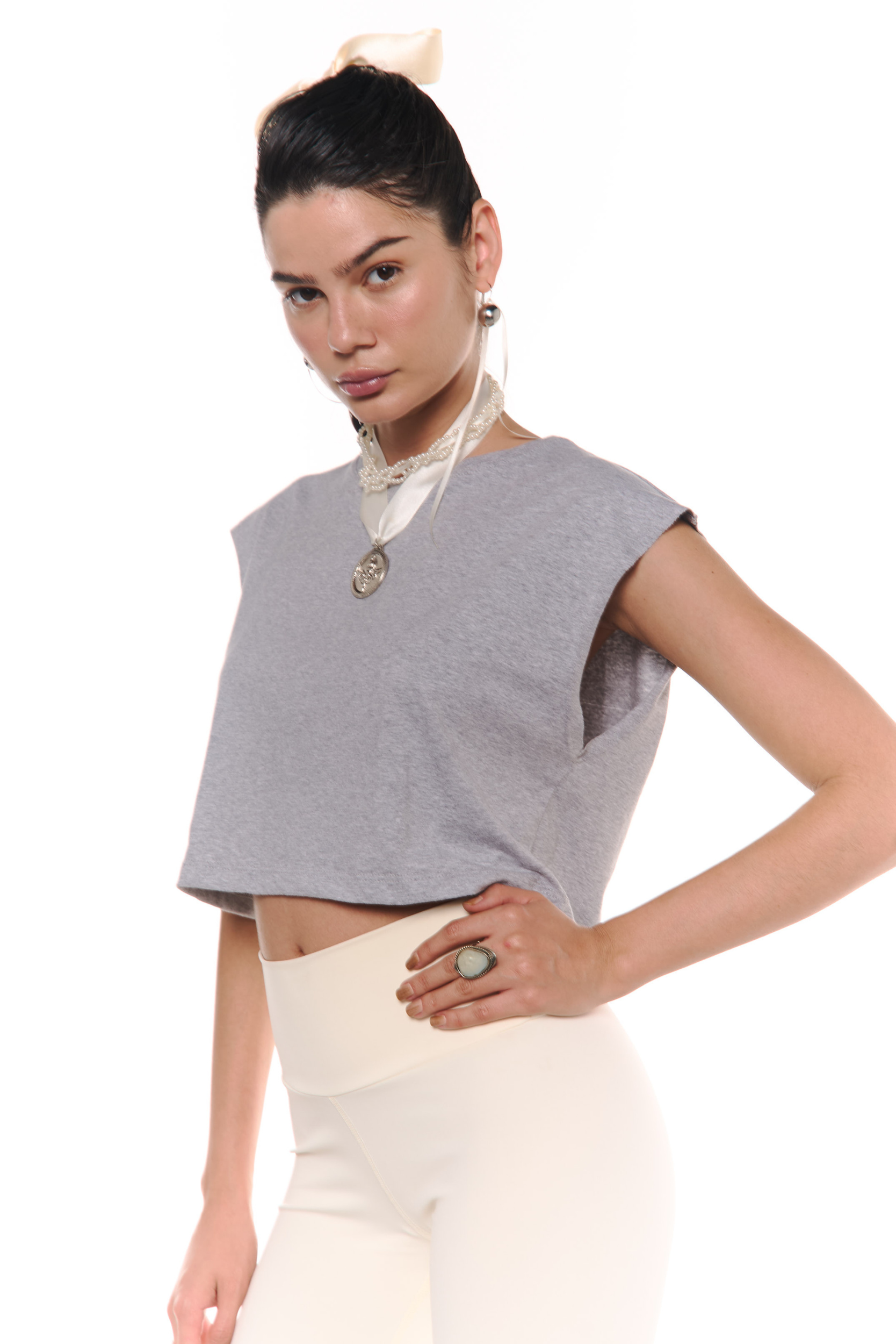 Tank top fasion brew gris jaspe