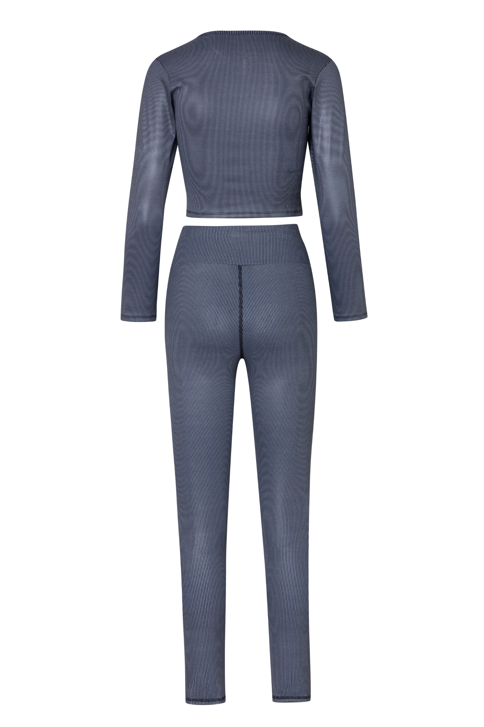 Legging rib tiro alto