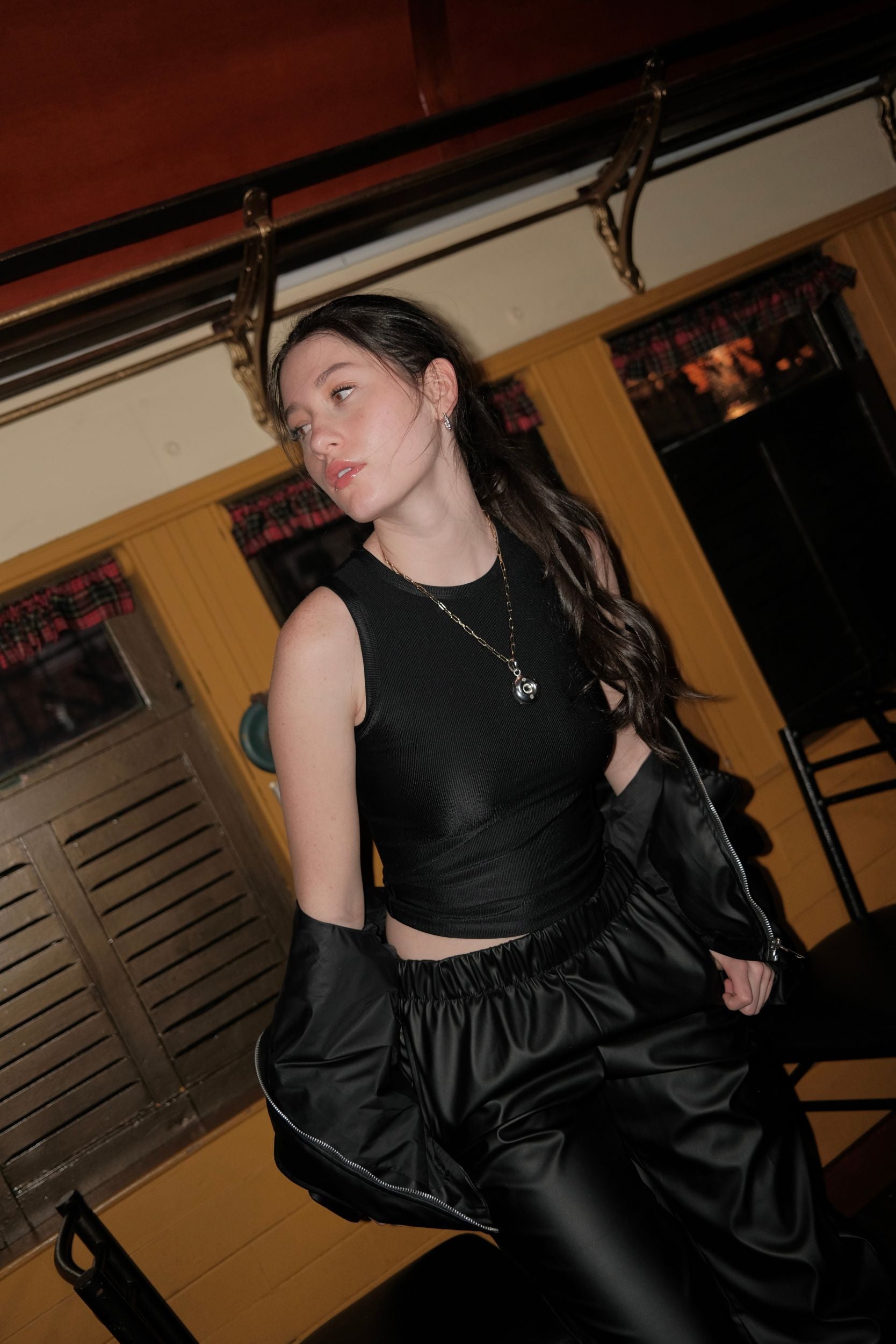 Chaqueta Acero tipo cuero