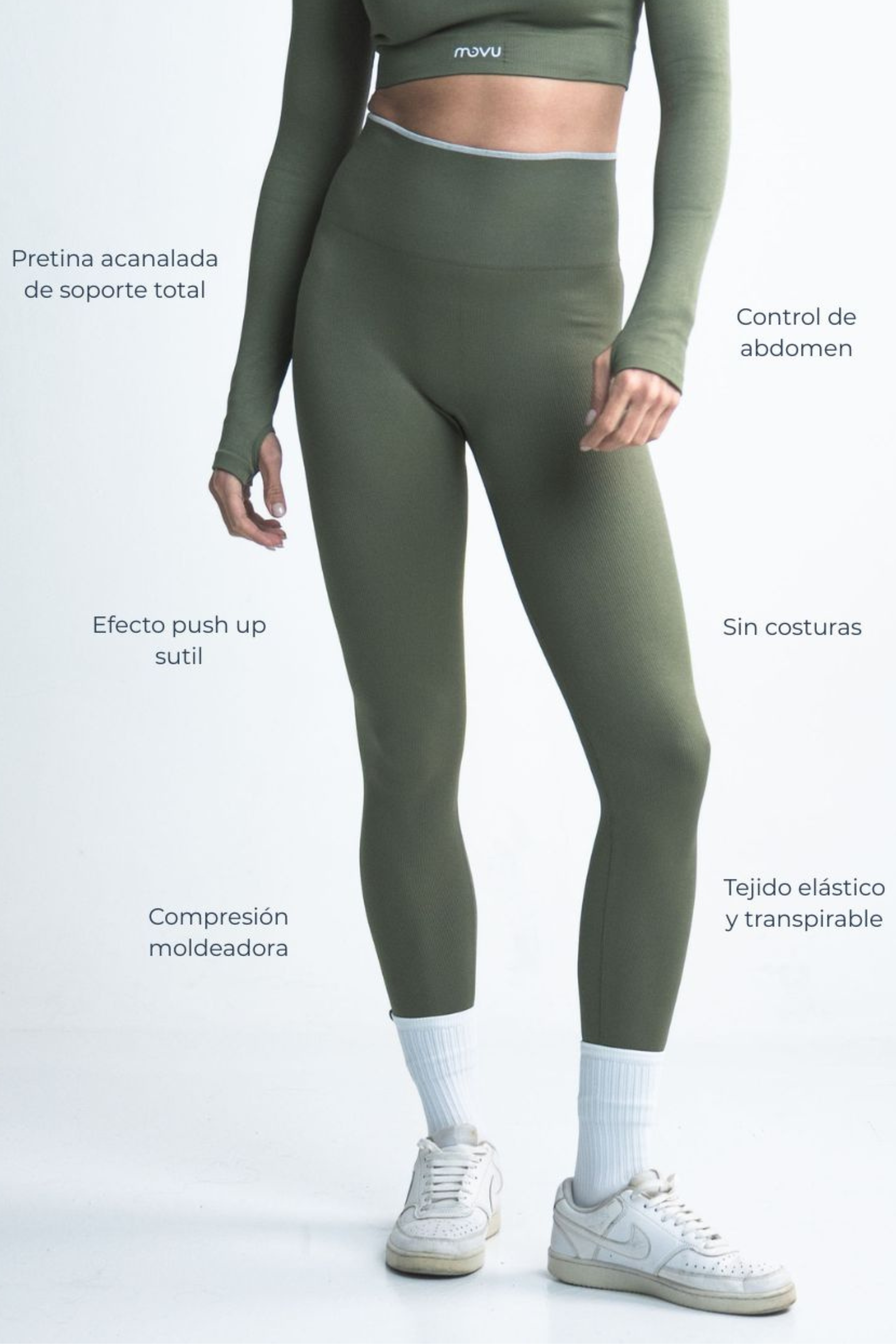 Legging Corselle Seamless Verde Militar