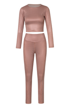 Legging rib tiro alto