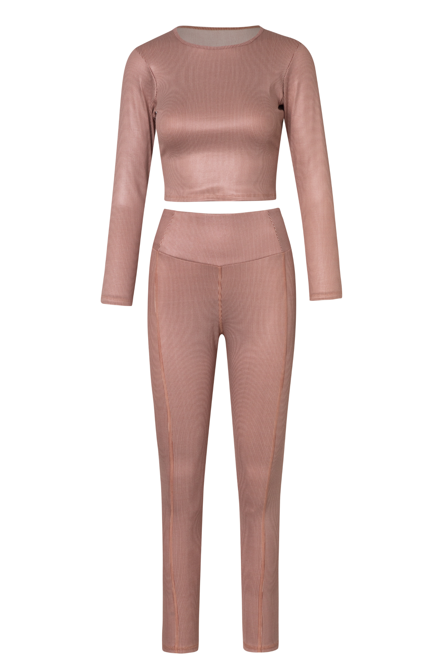 Legging rib tiro alto