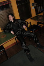 Chaqueta Acero tipo cuero