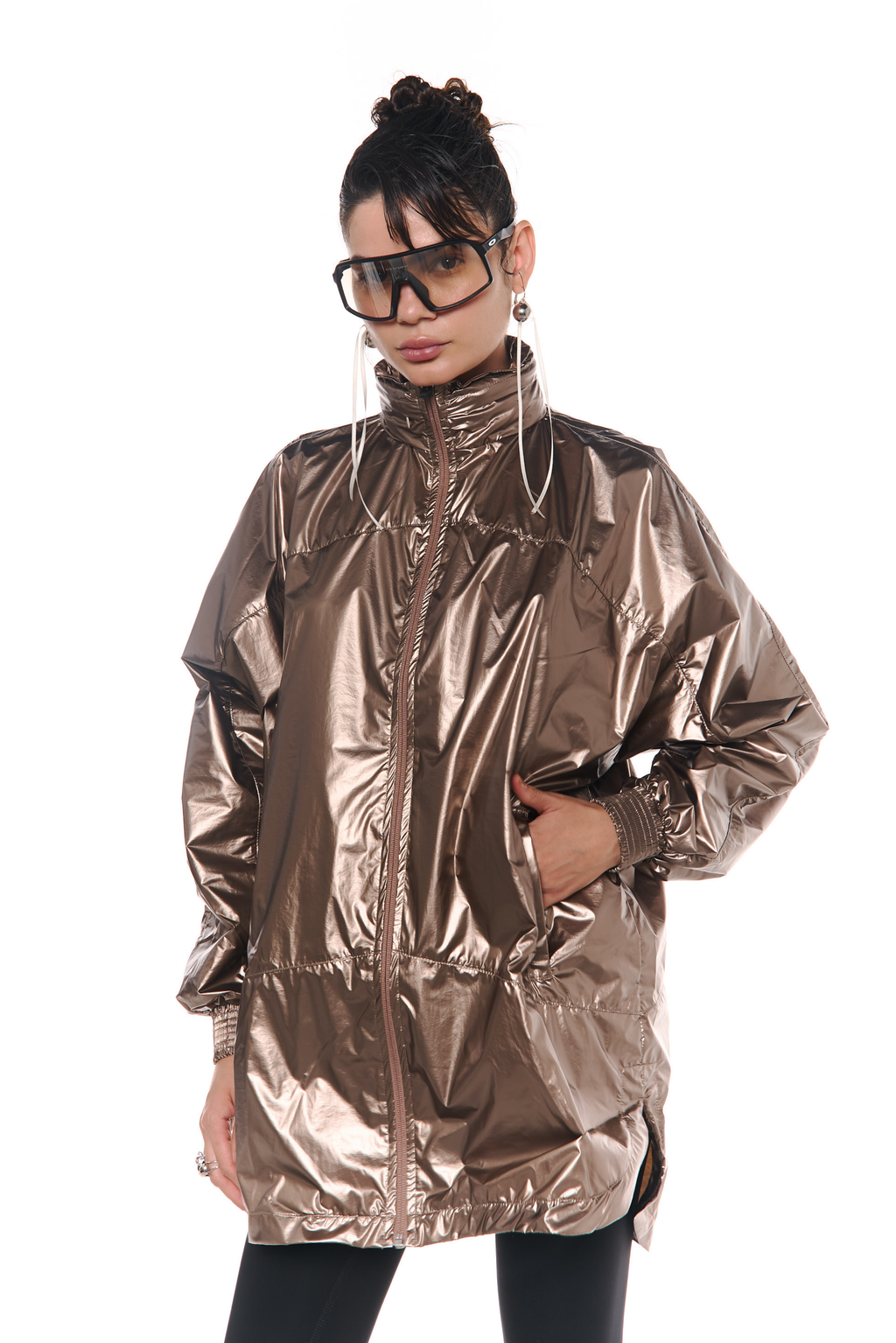 PREVENTA Chaqueta troya metalizada Champaña