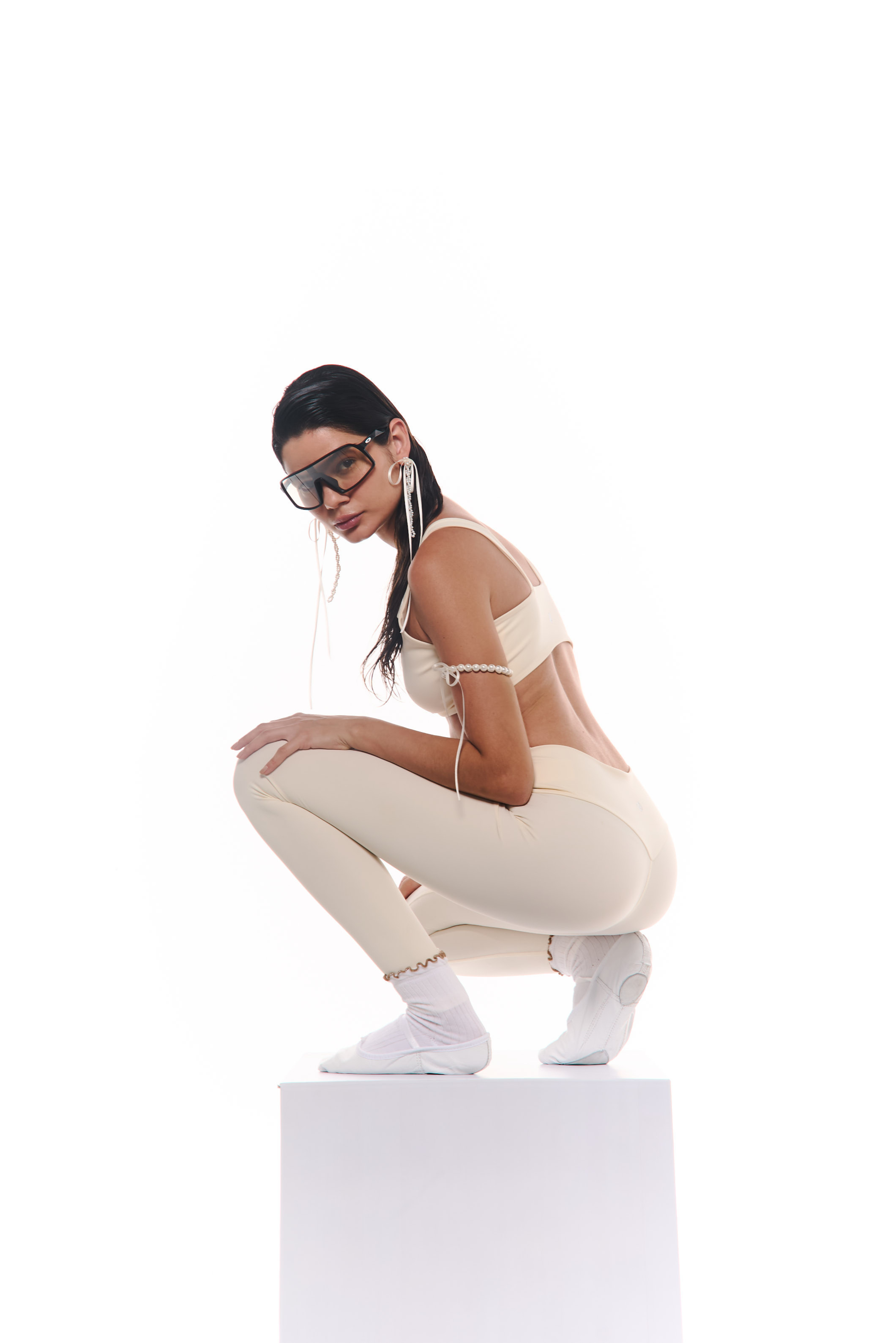 Hot Yoga Hot Girls Legging Beige