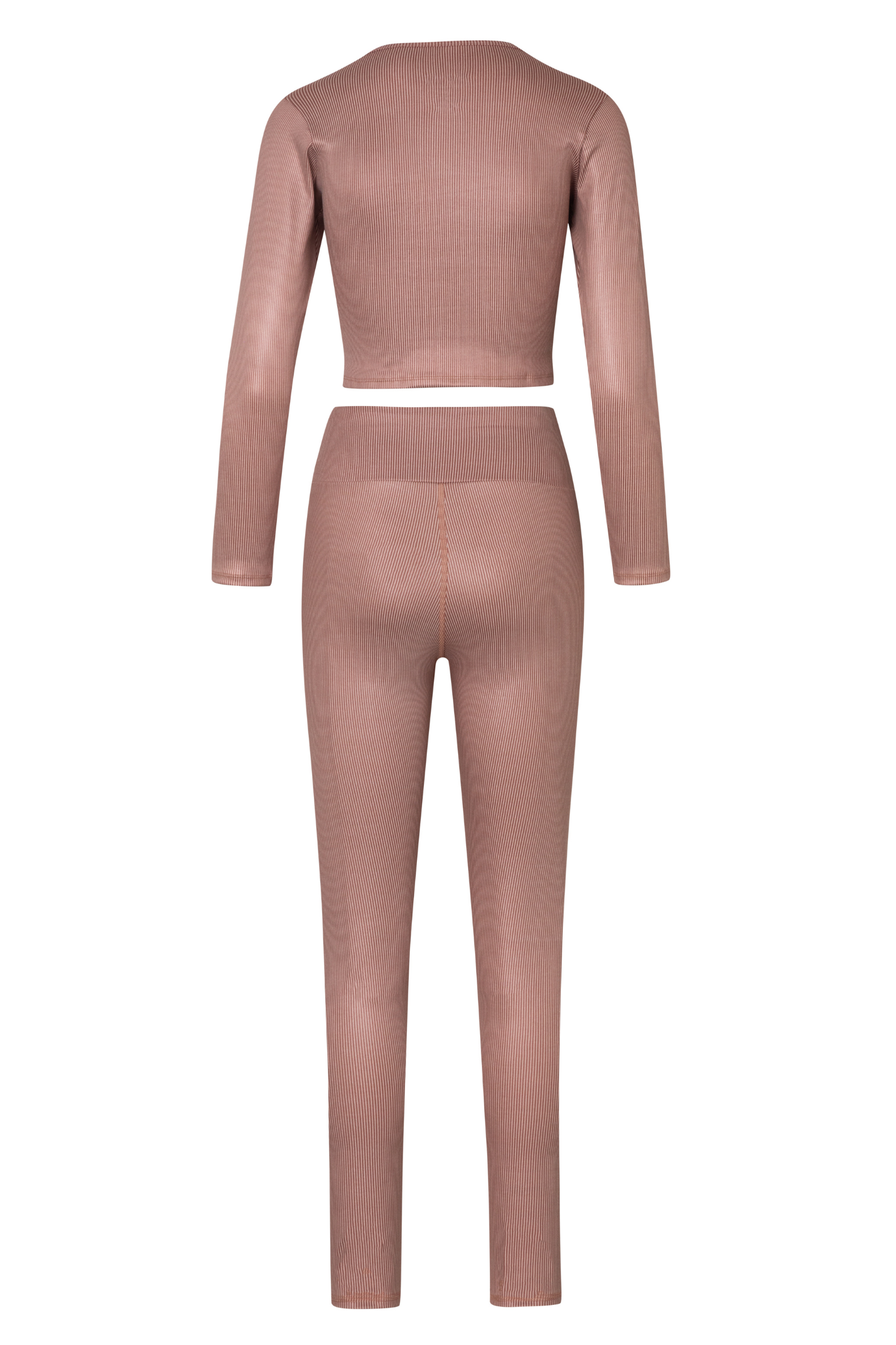 Legging rib tiro alto