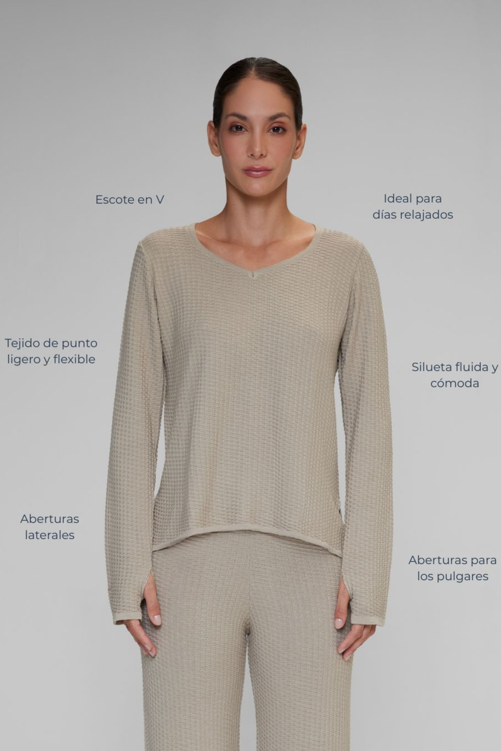 Saco basico bomull Beige