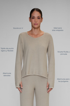 Saco basico bomull Beige