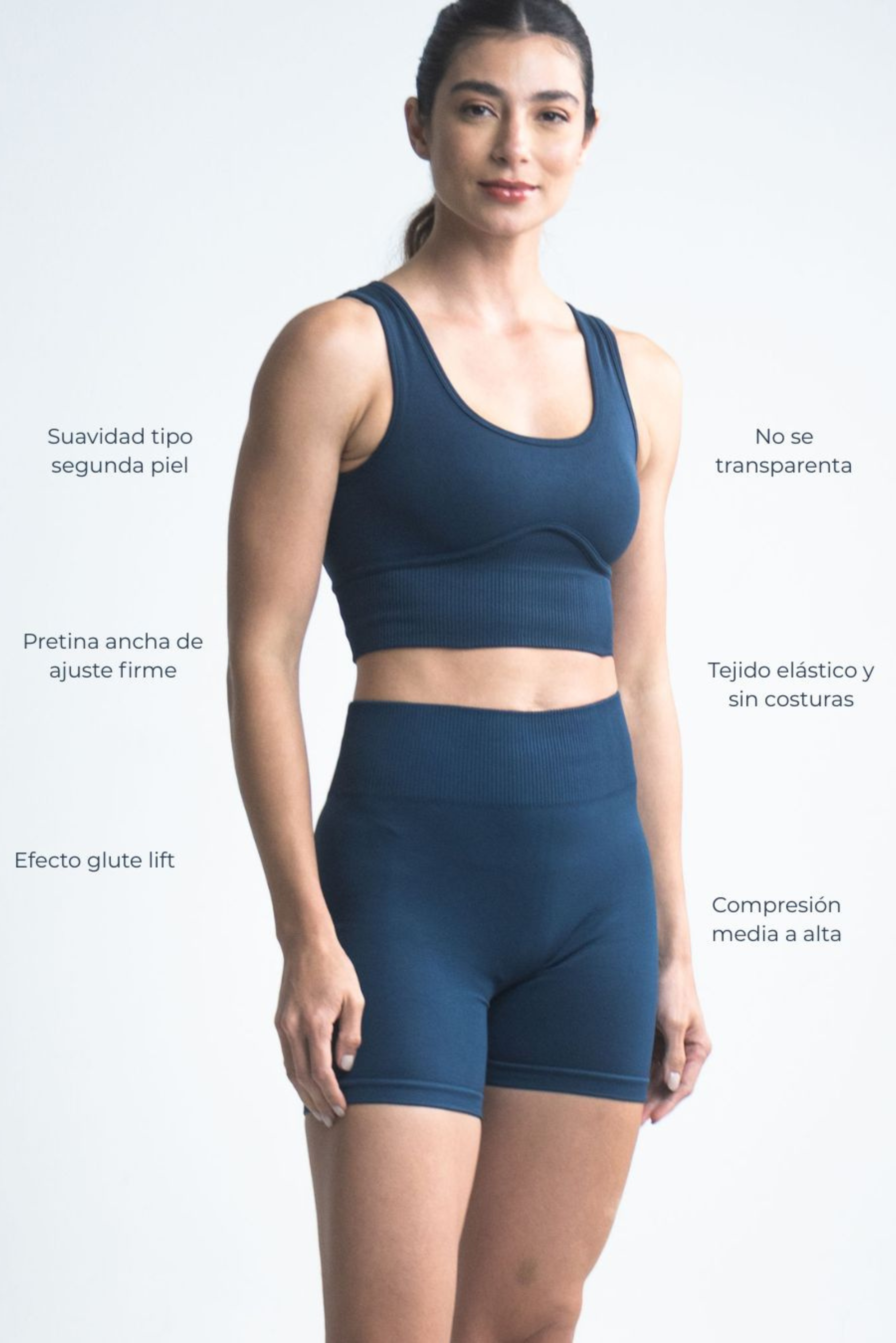 Short Bold Glute Pro Seamless Azul