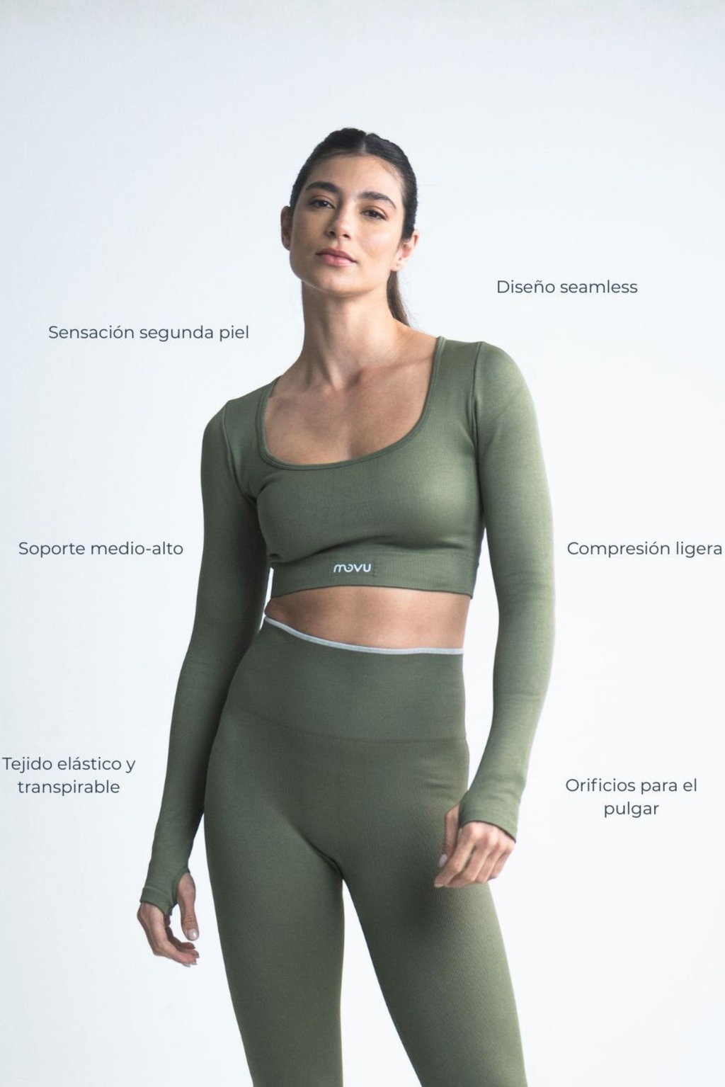 Top Sirelle Seamless Verde Militar