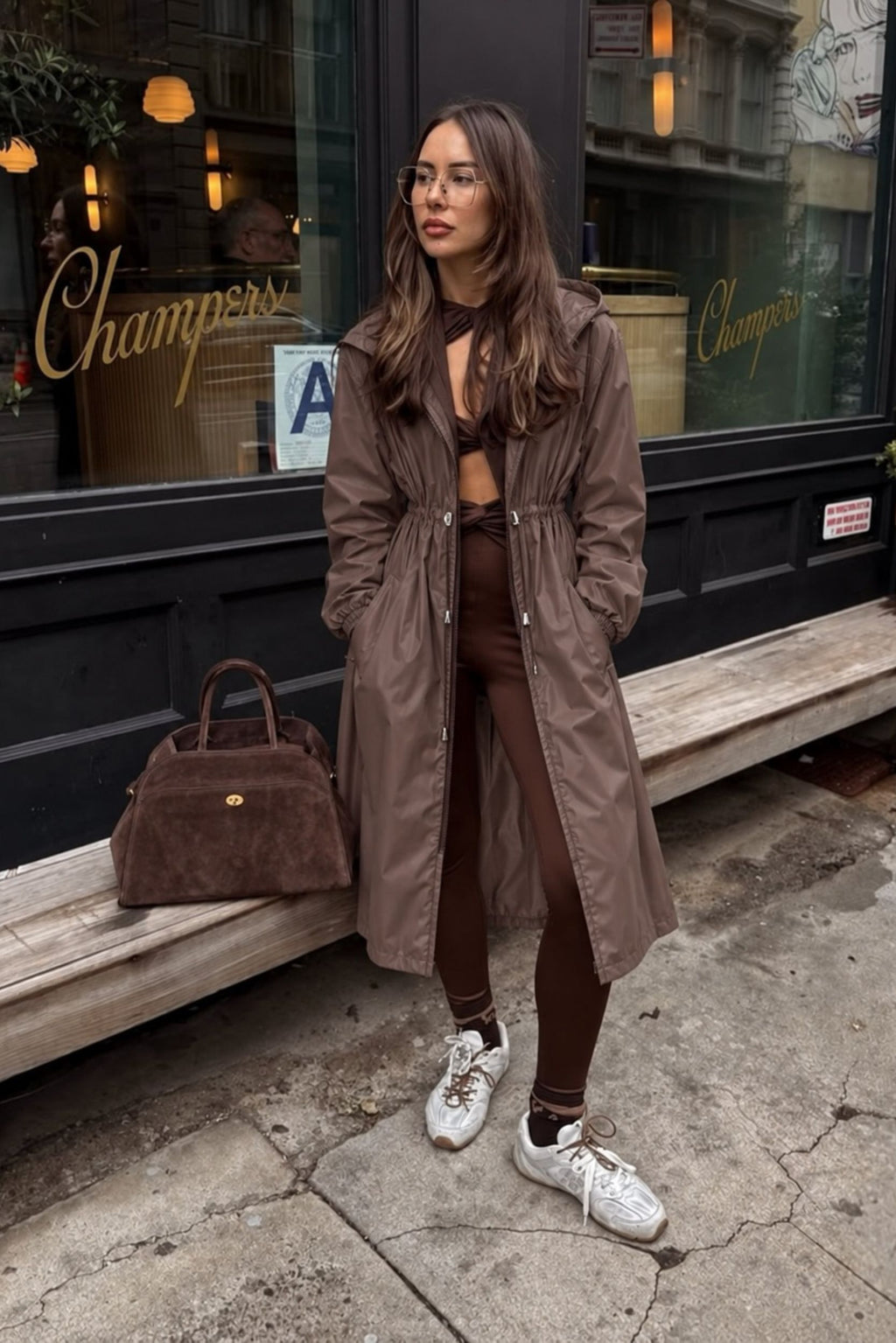 Gabardina Hera repelente al agua para mujer Taupe