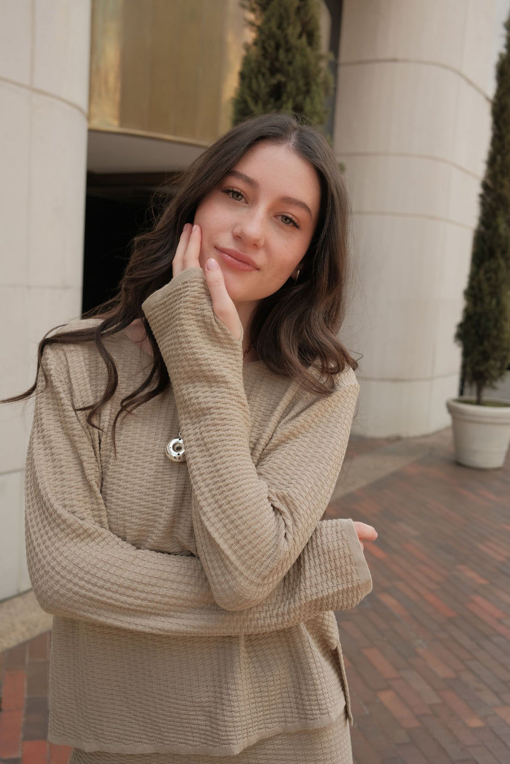 Saco basico bomull Beige