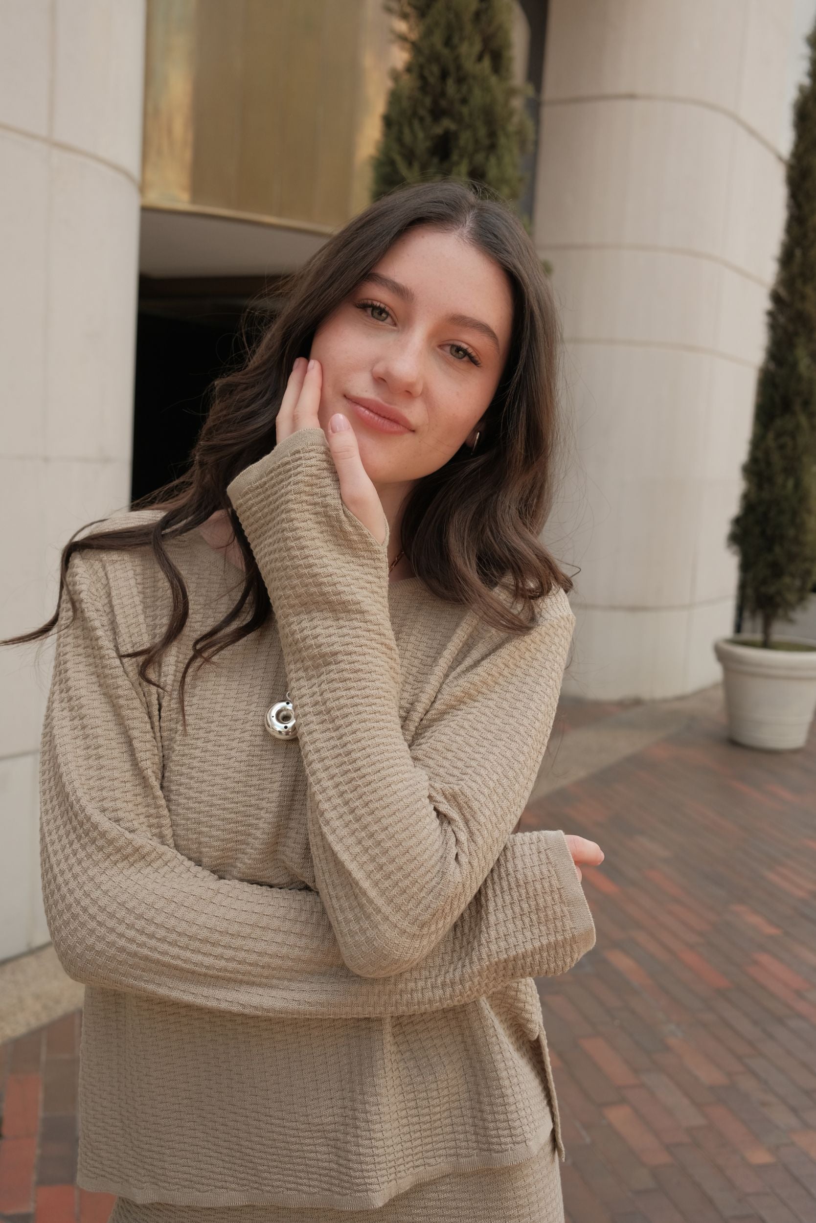 Saco basico bomull Beige