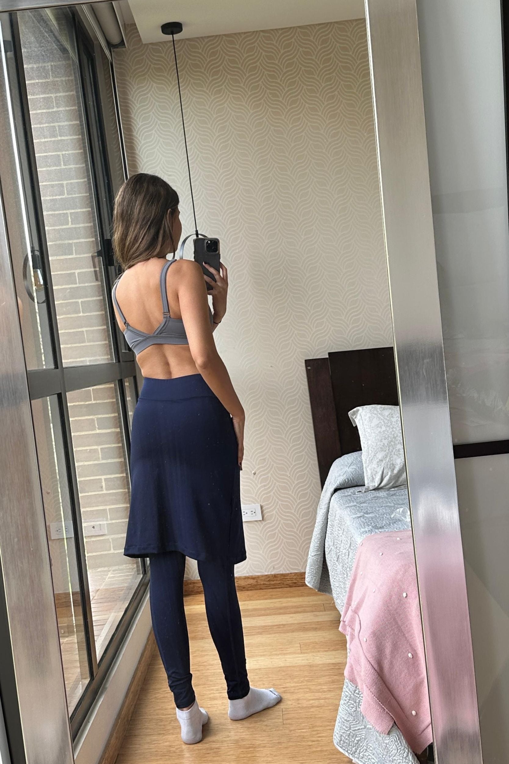 Sample top gris XS L look 17