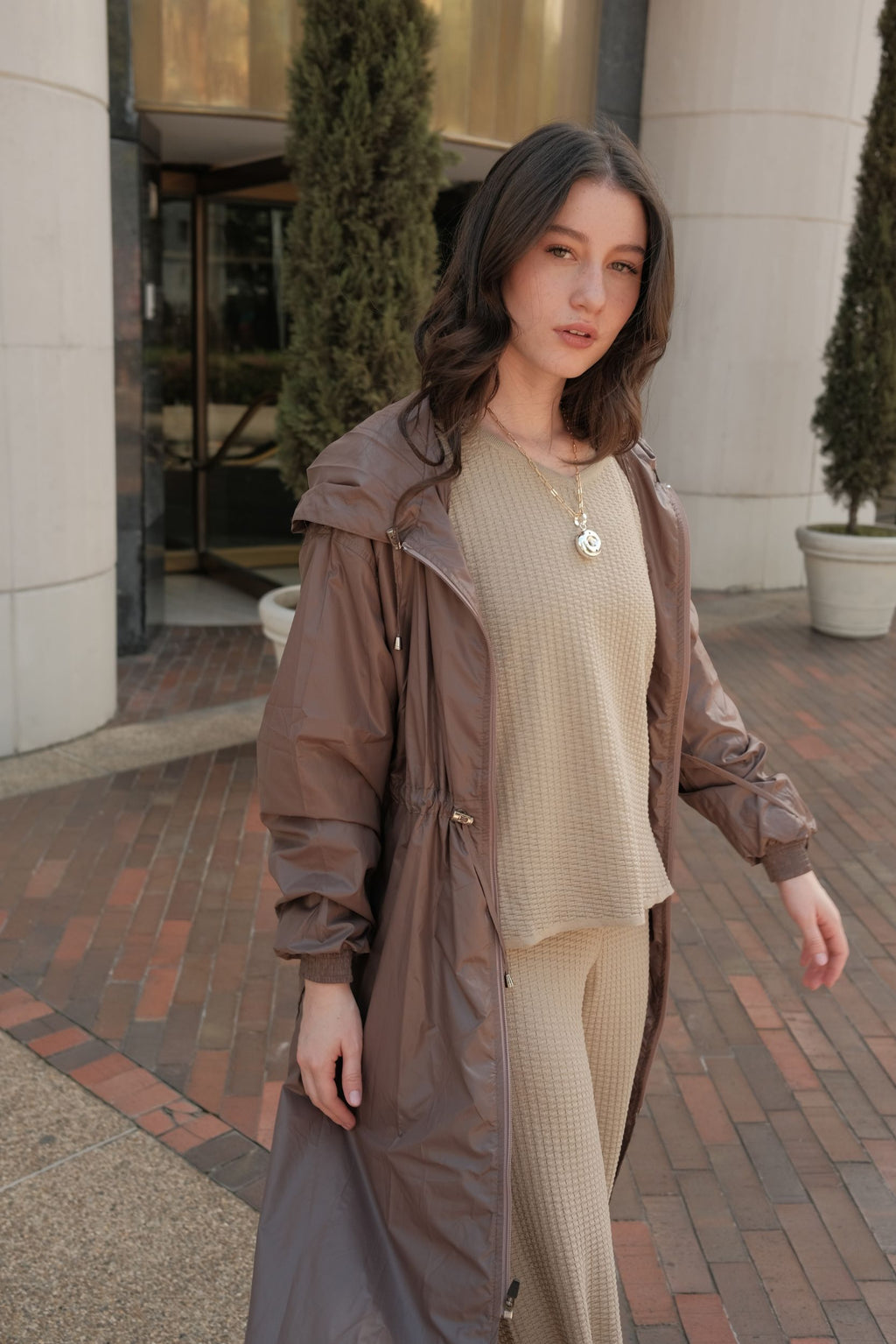 Saco basico bomull Beige