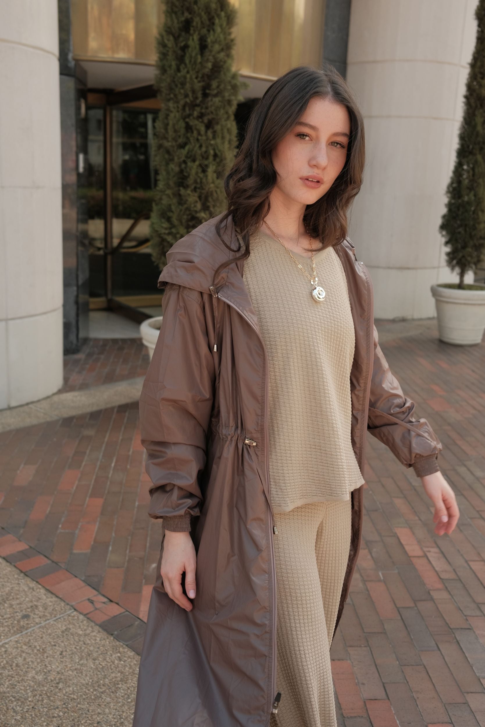 Saco basico bomull Beige