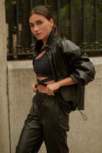 Chaqueta Acero tipo cuero