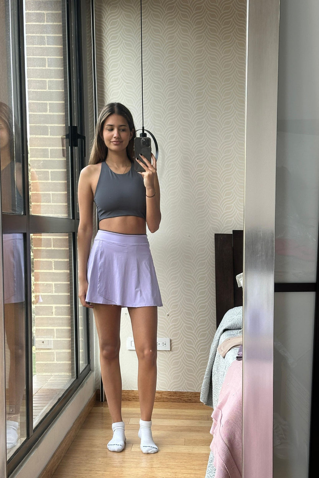 Sample falda lila M / look 4