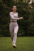 Legging rib tiro alto