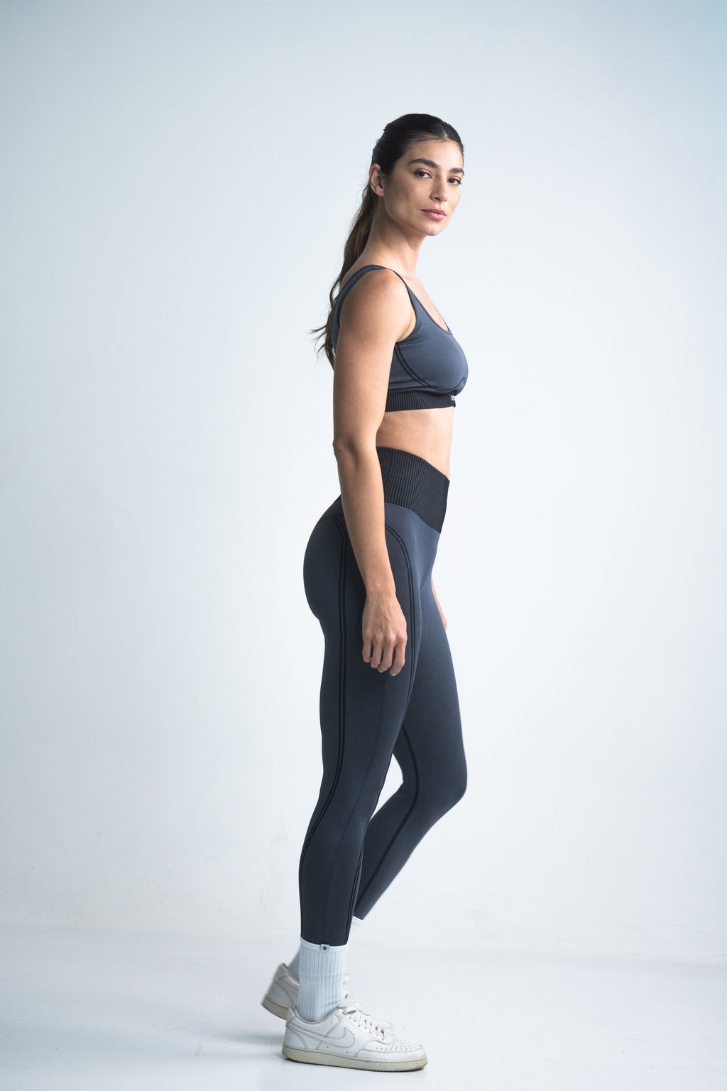 Legging Essenza Seamless Gris-Negro