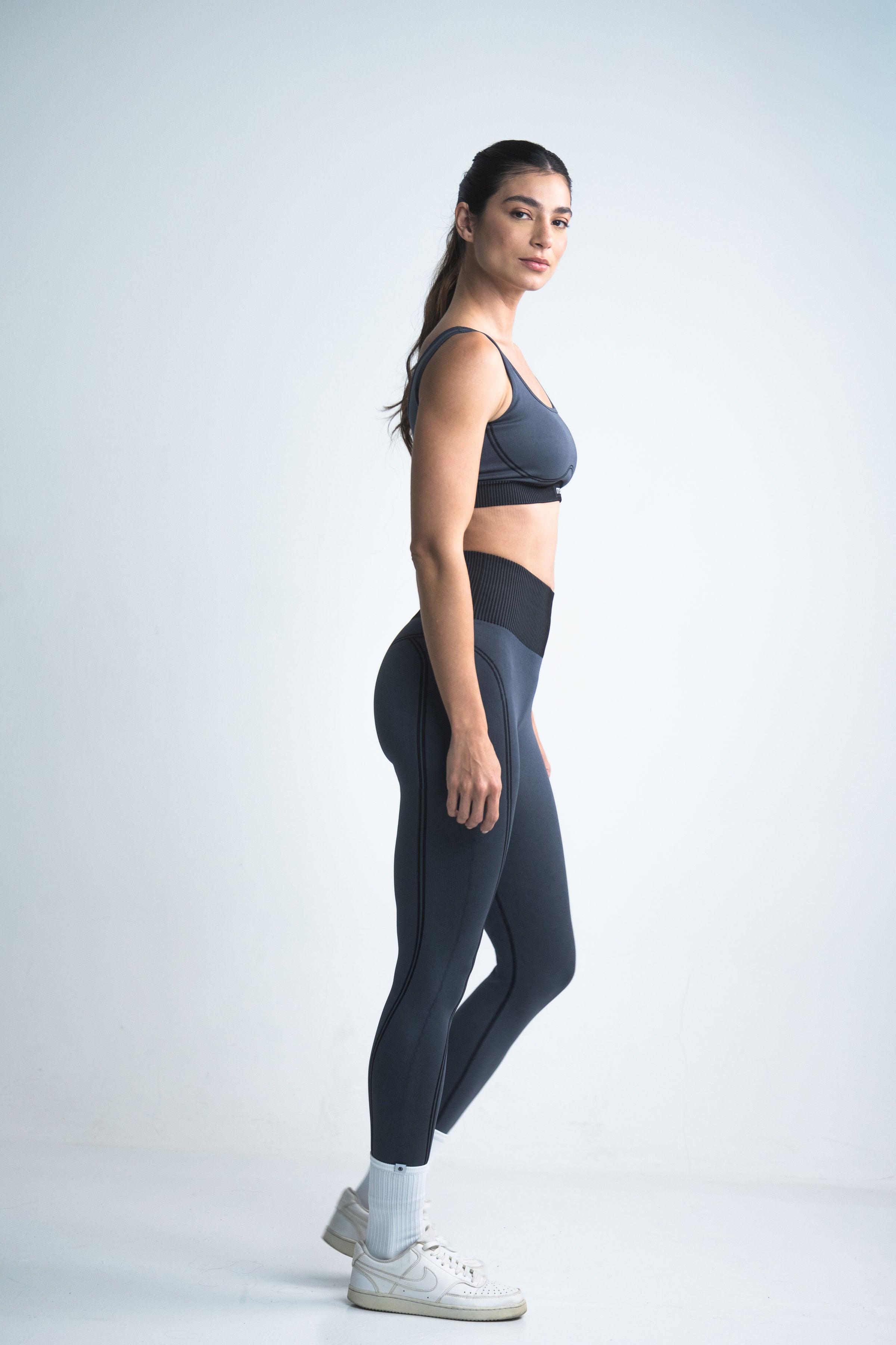 Legging Essenza Seamless Gris-Negro