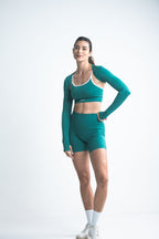 Top Crose Seamless Verde_Blanco