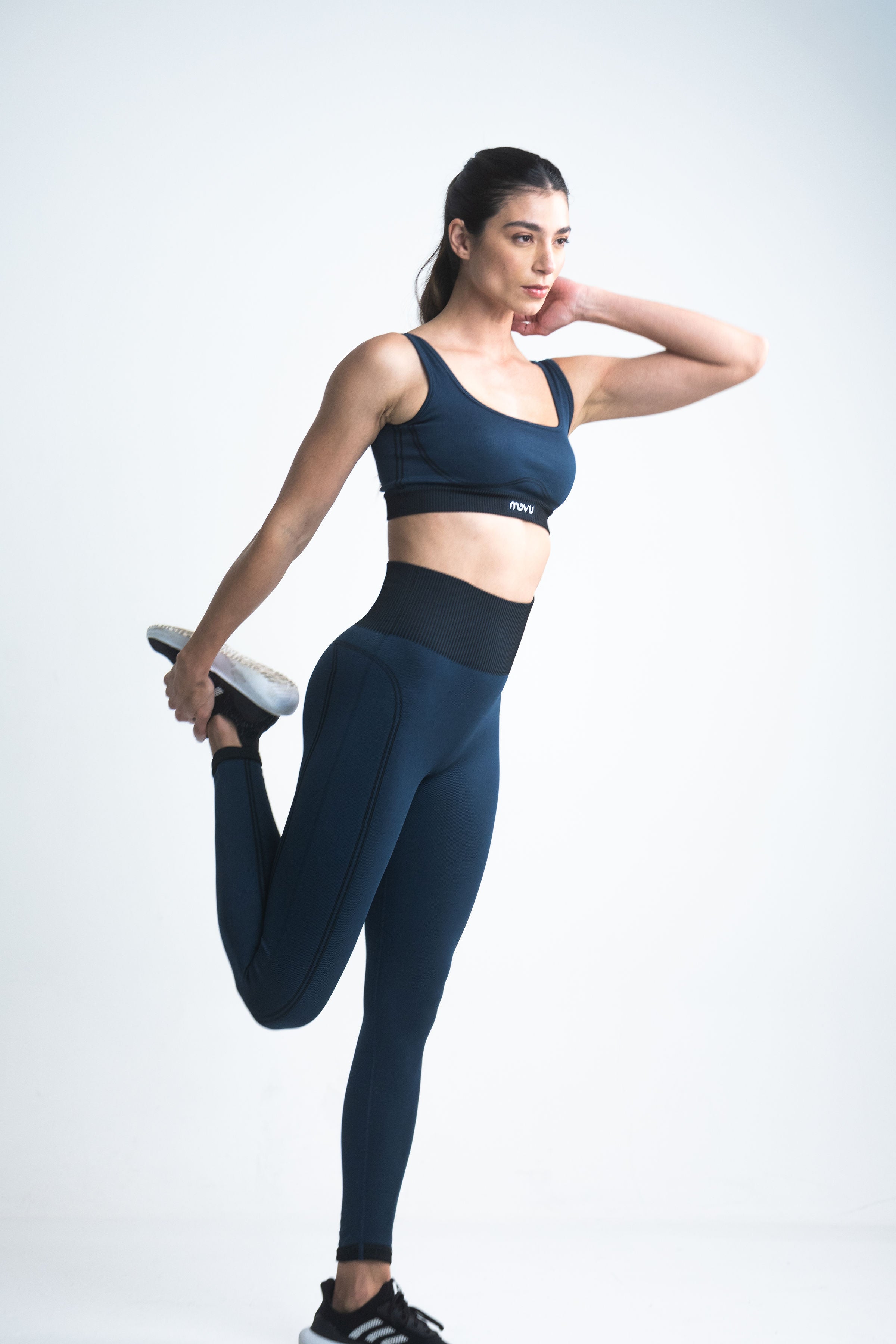 Legging Essenza Seamless Negro-Azul