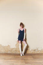 enterizo deportivo de mujer seamless azul oscuro 