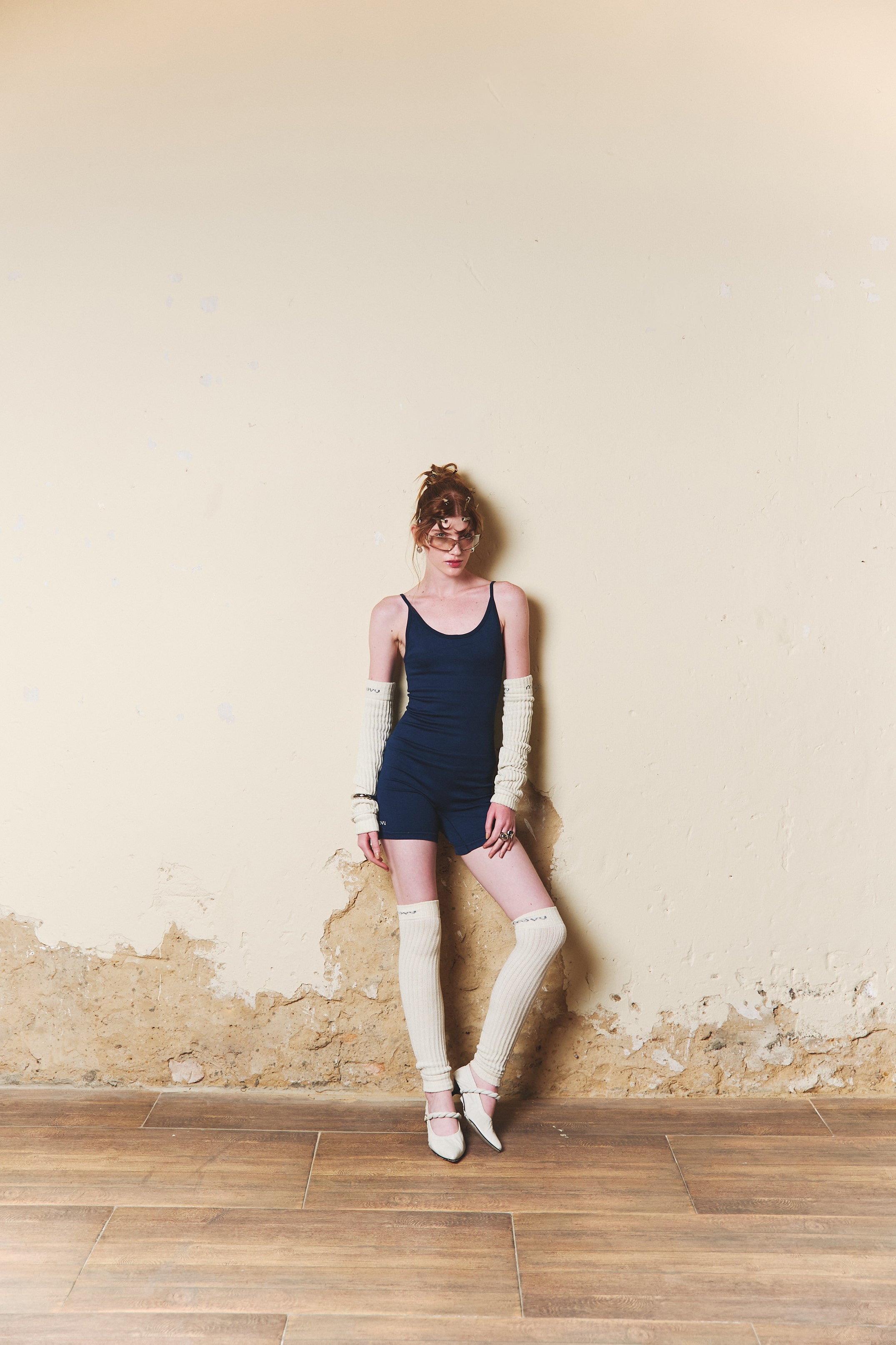 enterizo deportivo de mujer seamless azul oscuro 