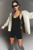 enterizo deportivo para mujer color negro seamless