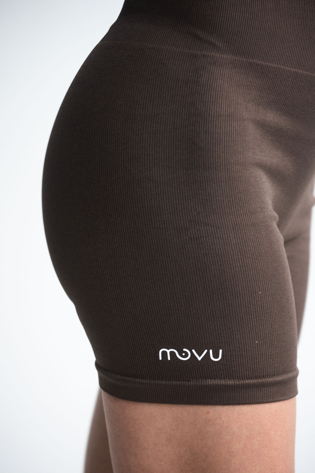 enterizo deportivo color café seamless para mujer