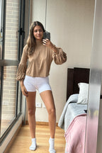 Sample short blanco L / look 28