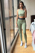Sample legging verde XS S L look 29