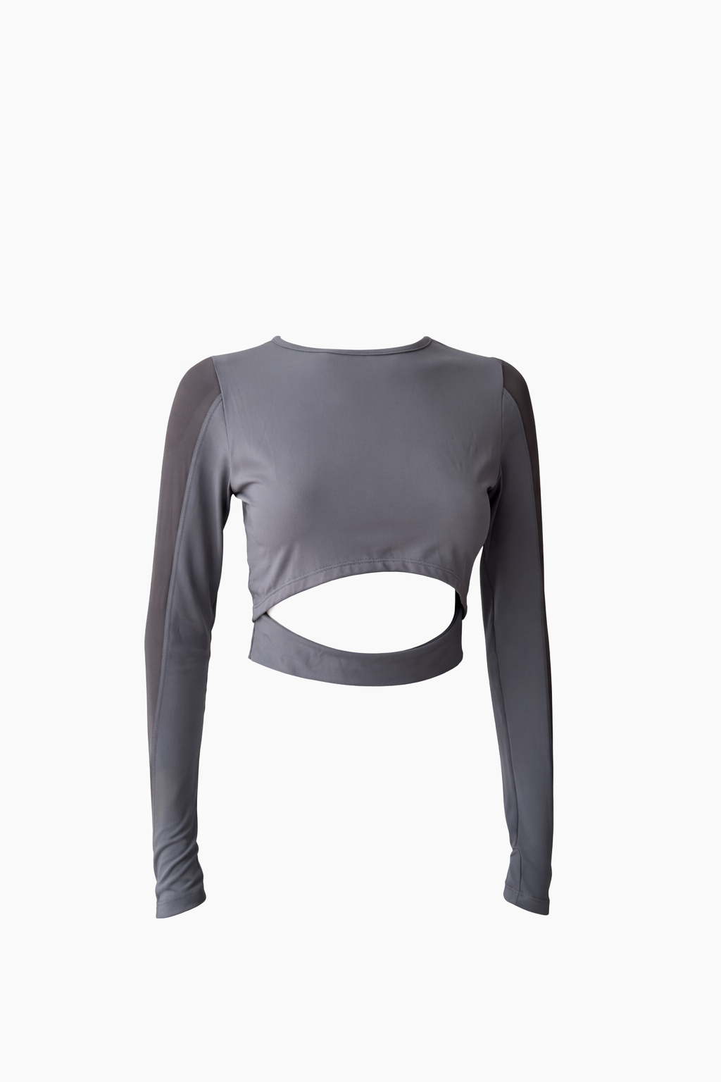 Sample top manga larga gris  #10 talla M