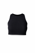 Sample top negro acanalado  # 15 talla S