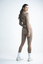 legging deportivo beige