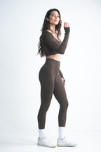 legging deportivo marron