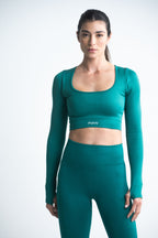 top deportivo manga larga verde 