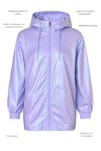 Chaqueta troya metalizada Lila Tornasol