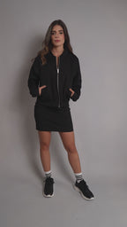 mini falda negra set falda corta