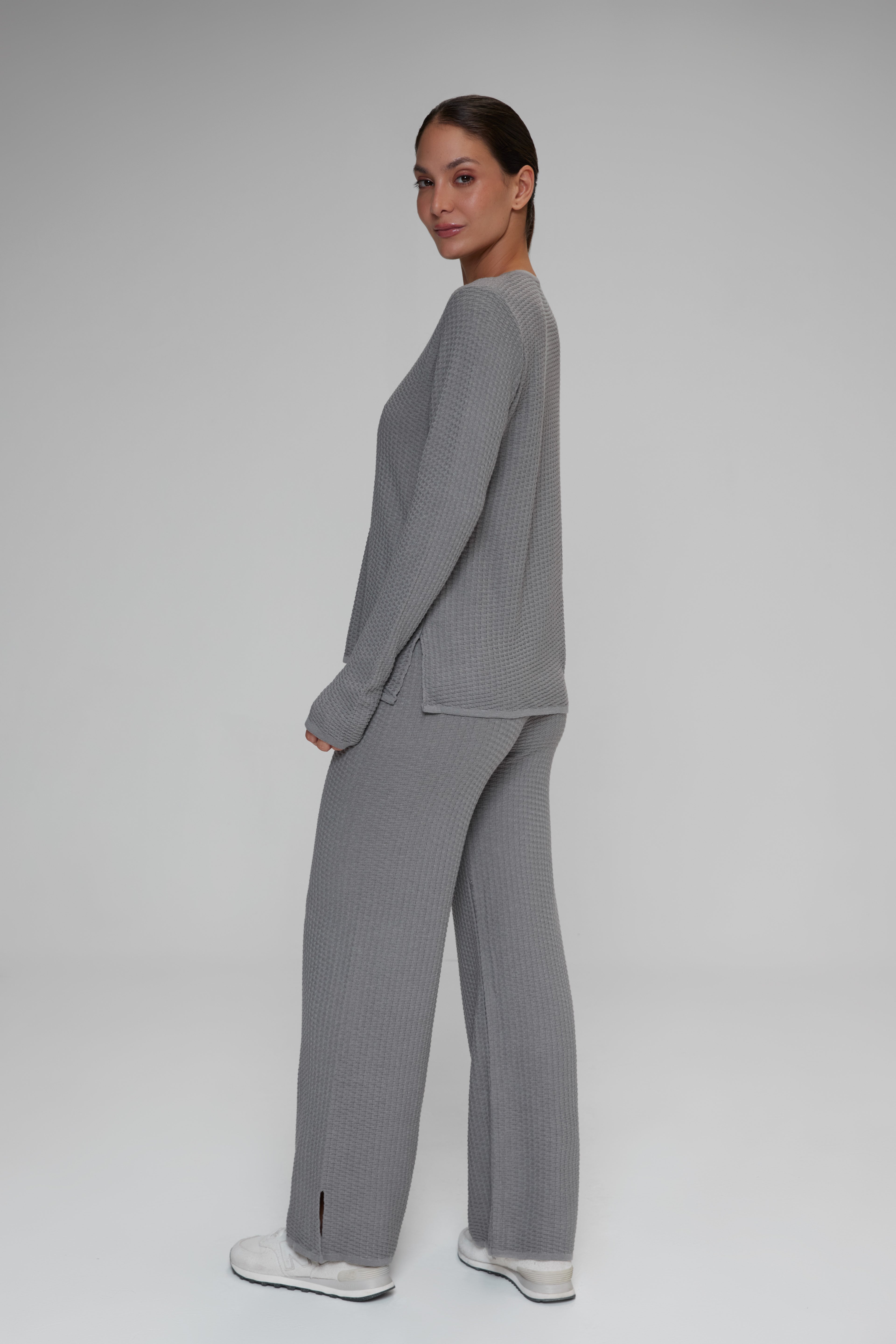 Saco basico bomull gris